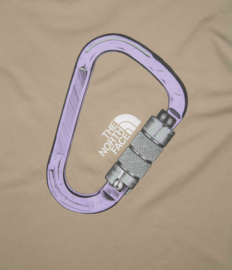 The North Face Explore Carabiner Relaxed T-Shirt in Mushroom Grey