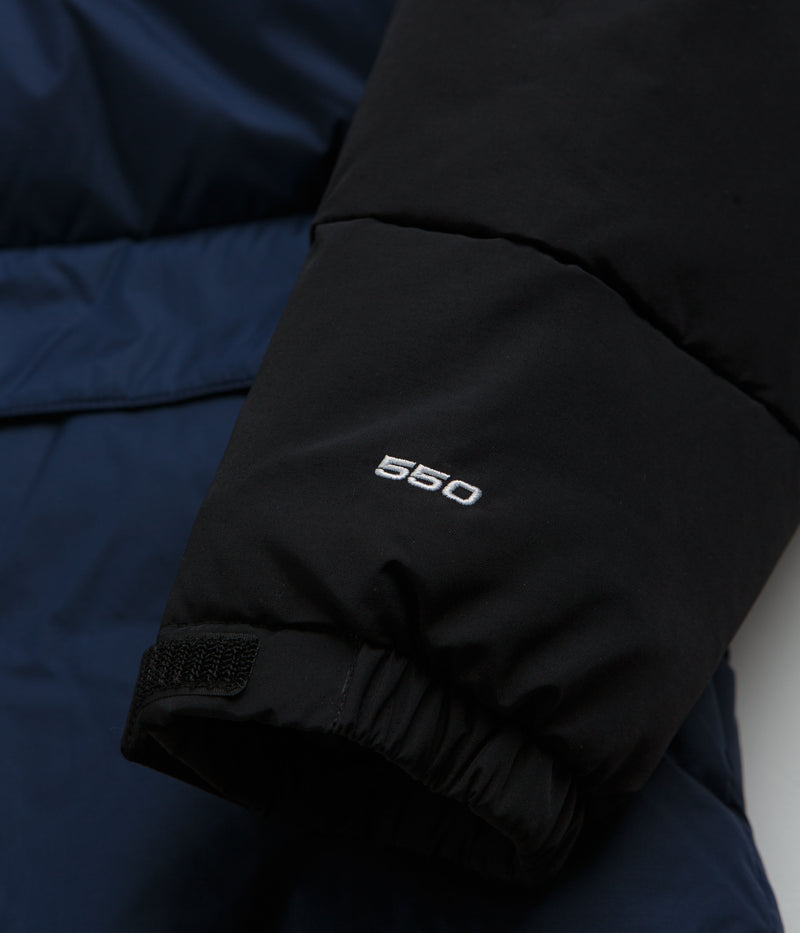 The North Face Himalayan Down Parka Jacket in Summit Navy and TNF Black