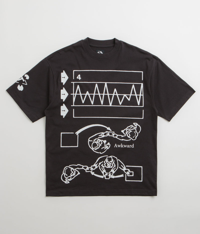 The Trilogy Tapes Awkward Graph T-Shirt in Black