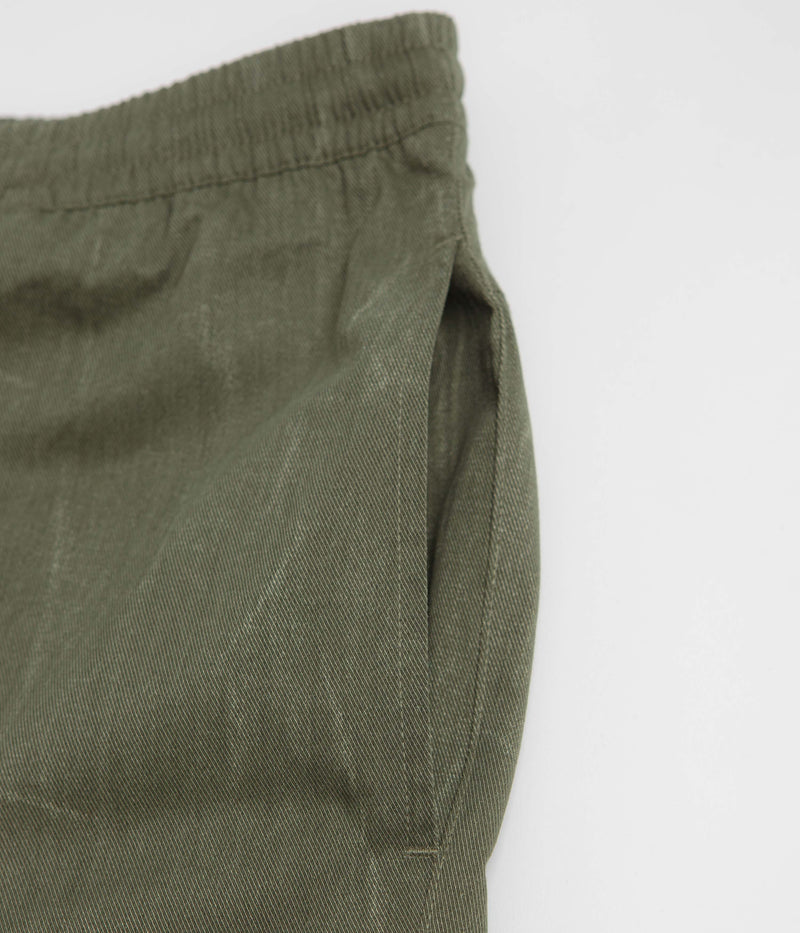 The Trilogy Tapes Beach Pants in Textured Olive