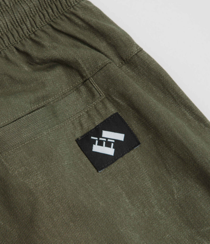 The Trilogy Tapes Beach Pants in Textured Olive