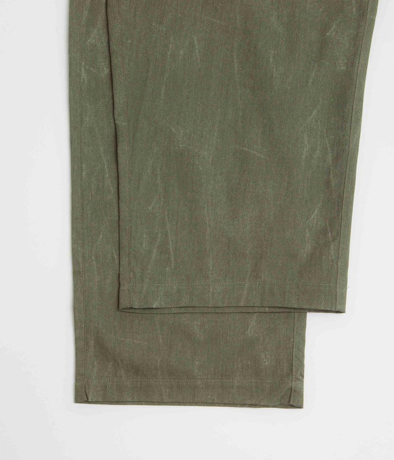 The Trilogy Tapes Beach Pants in Textured Olive