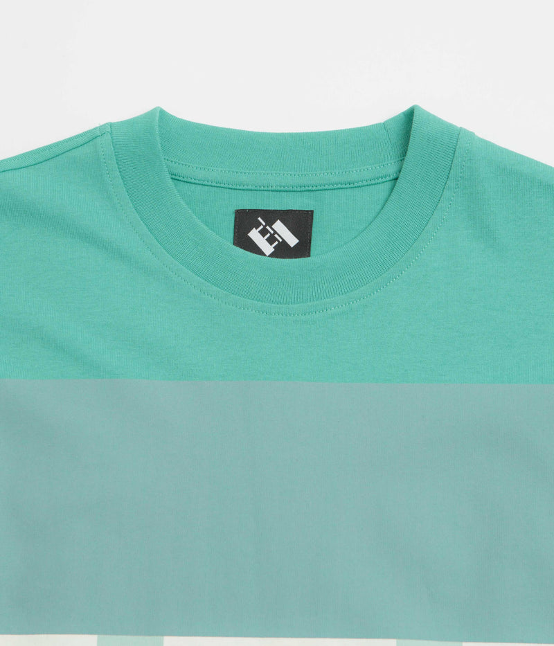 The Trilogy Tapes Glow in the Dark Block T-Shirt in Aqua