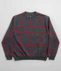 The Trilogy Tapes Over Dye Pulse Crewneck Sweatshirt in Black and Red