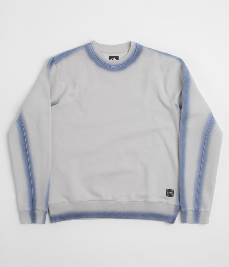 The Trilogy Tapes Overdyed Crewneck Sweatshirt in Grey and Blue
