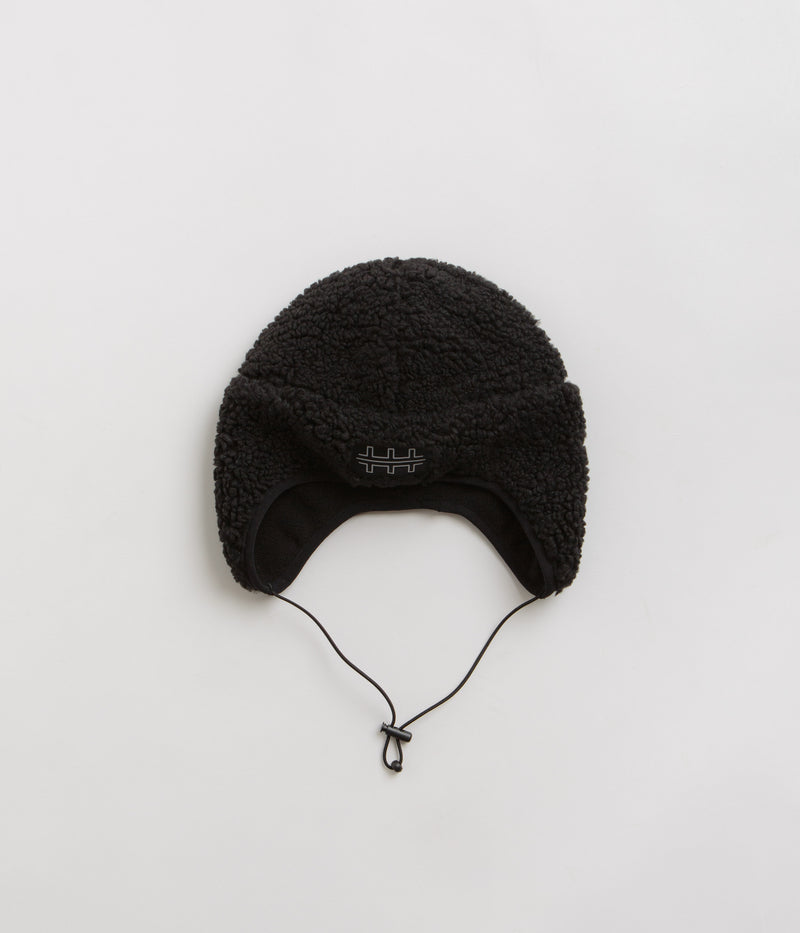 The Trilogy Tapes Pile Fleece Mountain Beanie in Charcoal