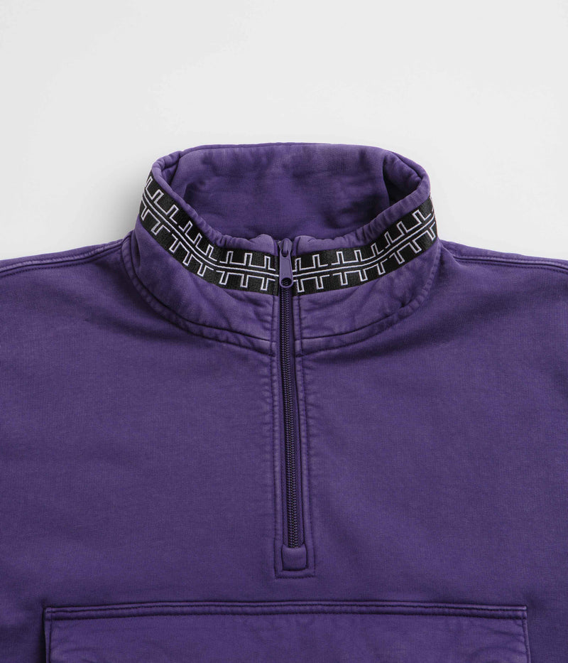 The Trilogy Tapes Pulse Tape Funnel Neck Sweatshirt in Purple