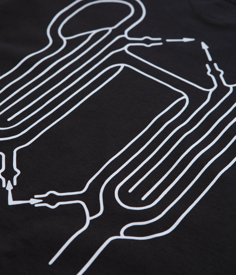 The Trilogy Tapes Winter Glassworks Long Sleeve T-Shirt in Black