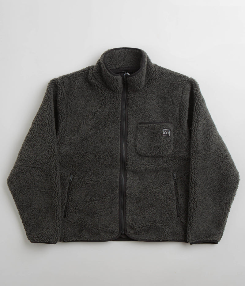 The Trilogy Tapes Zip Fleece in Charcoal and Black