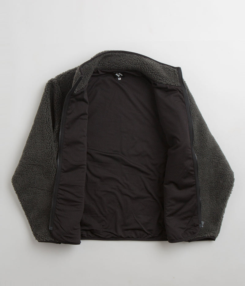 The Trilogy Tapes Zip Fleece in Charcoal and Black