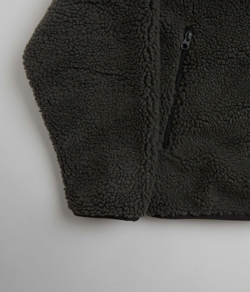 The Trilogy Tapes Zip Fleece in Charcoal and Black