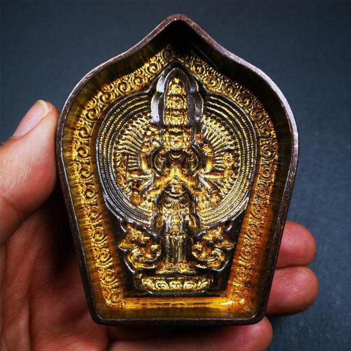 1000 Arms Avalokitesvara,Tsa Tsa Mold - Tibetan tsa tsa mold, view 7