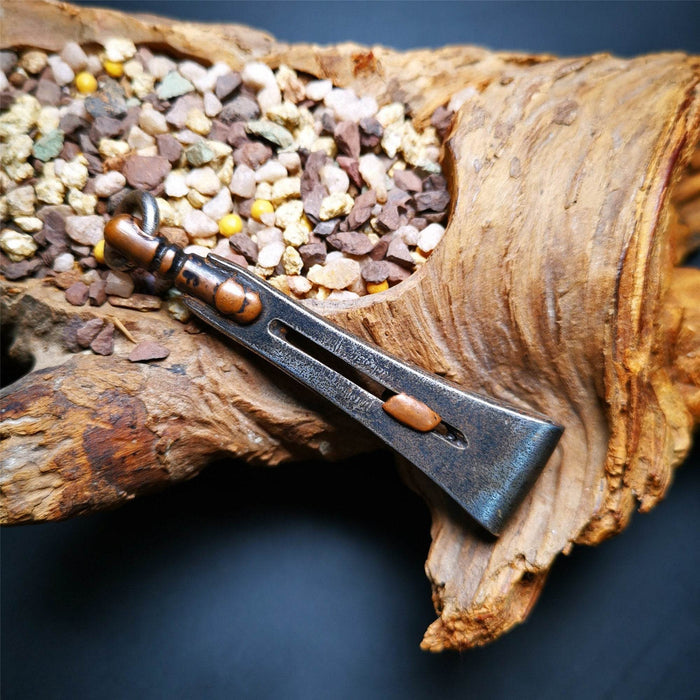 Tibetan Kitchen Tweezers Tool - Tibetan Buddhist art, close-up detail