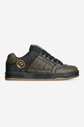 Tilt Distressed Leather sneaker in olive gray cracked leather with black laces and padded collar.