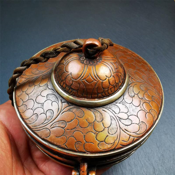 Tingsha Case - 3.35" -4.13" - Mandala Pattern - Tibetan Buddhist art, view 6