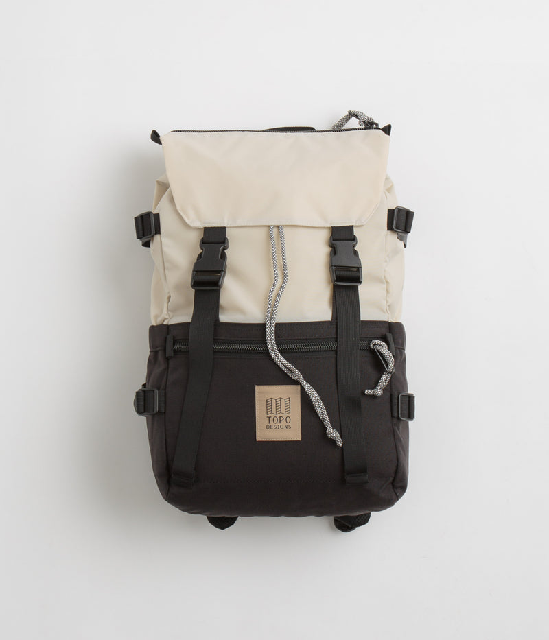 Topo Designs Classic Rover Pack in Bone White and Black