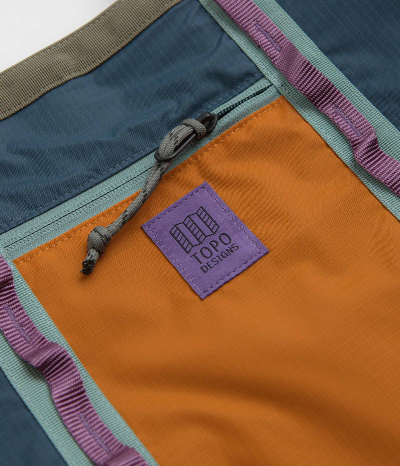 Topo Designs Mountain Utility Tote in Pond Blue and Spice