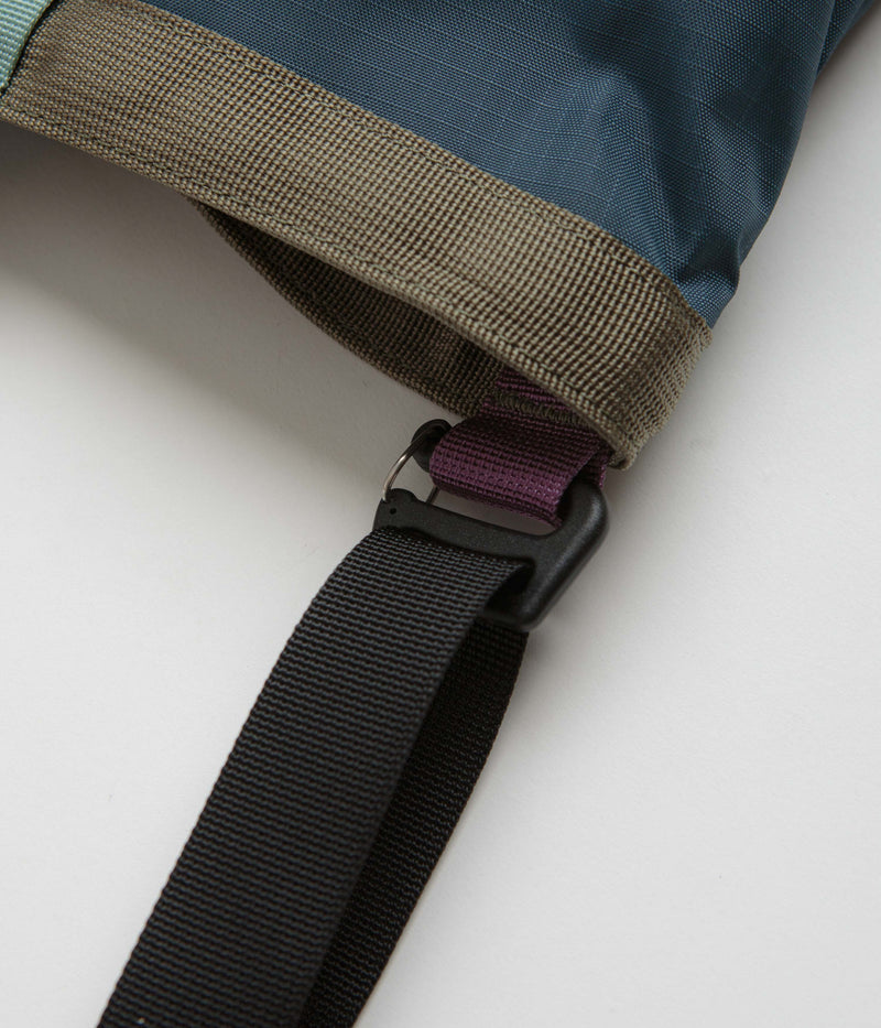 Topo Designs Mountain Utility Tote in Pond Blue and Spice