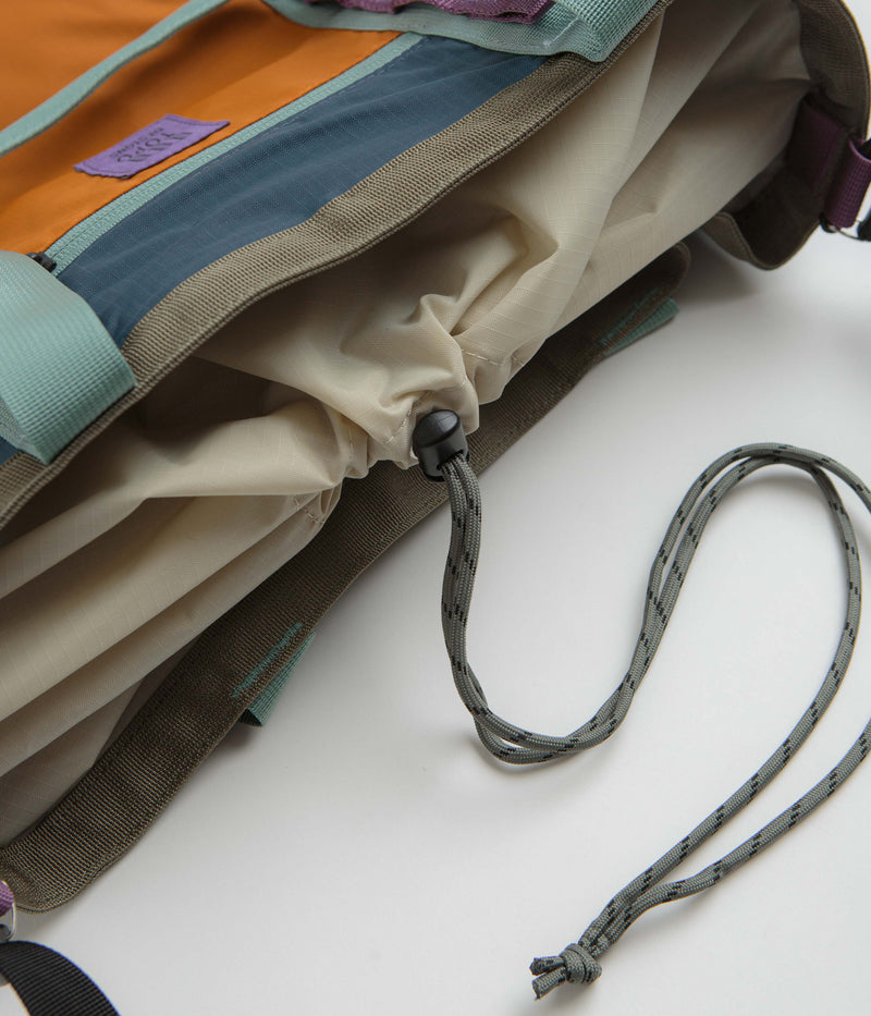 Topo Designs Mountain Utility Tote in Pond Blue and Spice