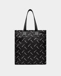Tote Bag In Black Nylon With a Chevron Logo Print