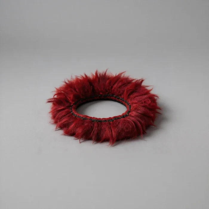 Traditional Kekhor Collar of Tibetan Mastiff - Tibetan Buddhist art, close-up detail