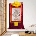 Treasure Vase Woodblock Thangka Art - Tibetan thangka painting, front view