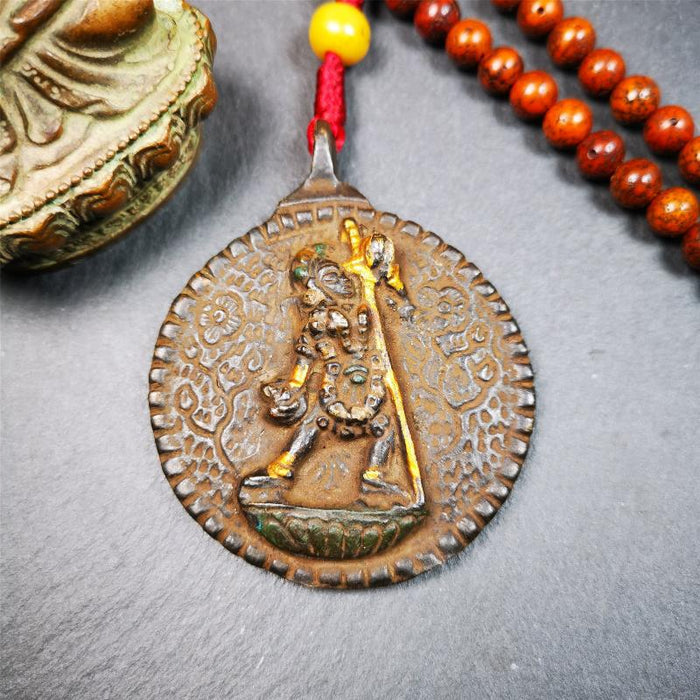Troma Nagmo Melong 2.2" - Tibetan Buddhist art, front view