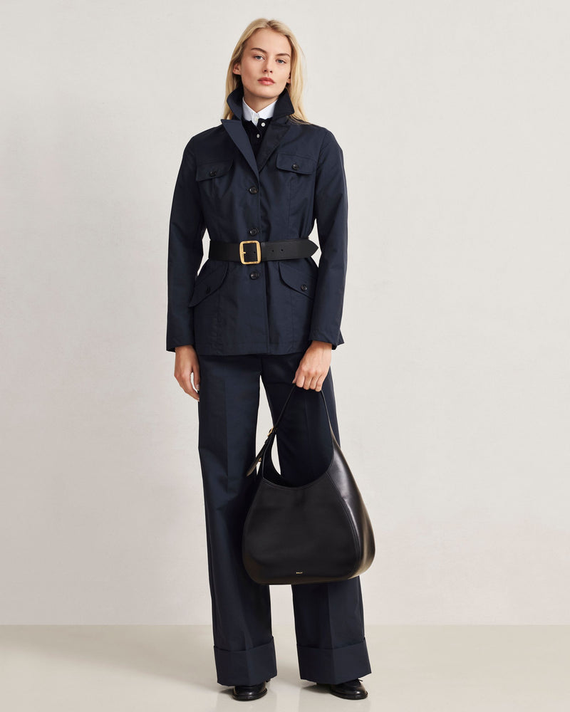 Trousers in Navy Blue Nylon