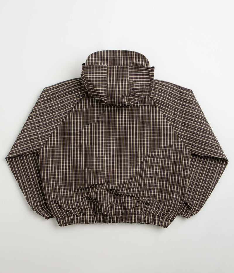 Umbro Check Smock Anorak in Beige and Dark Brown