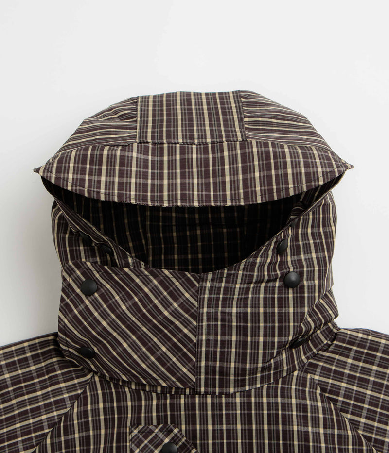 Umbro Check Smock Anorak in Beige and Dark Brown