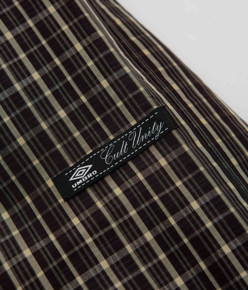 Umbro Check Smock Anorak in Beige and Dark Brown