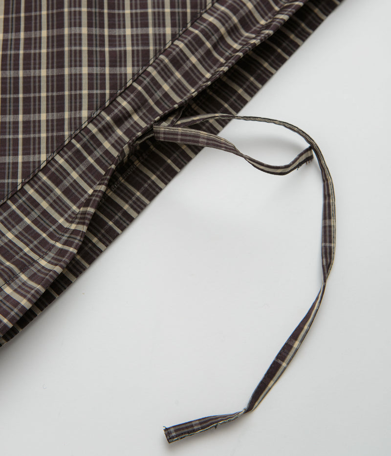 Umbro Checked Masked Anorak in Beige and Dark Brown
