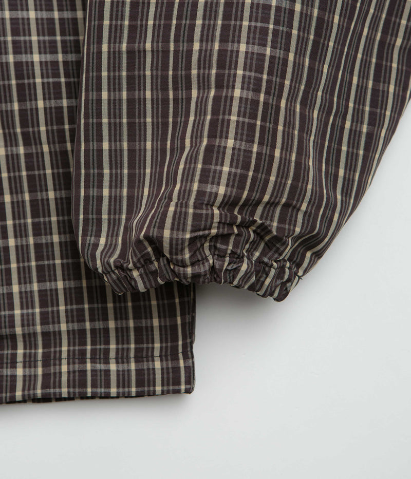 Umbro Checked Masked Anorak in Beige and Dark Brown