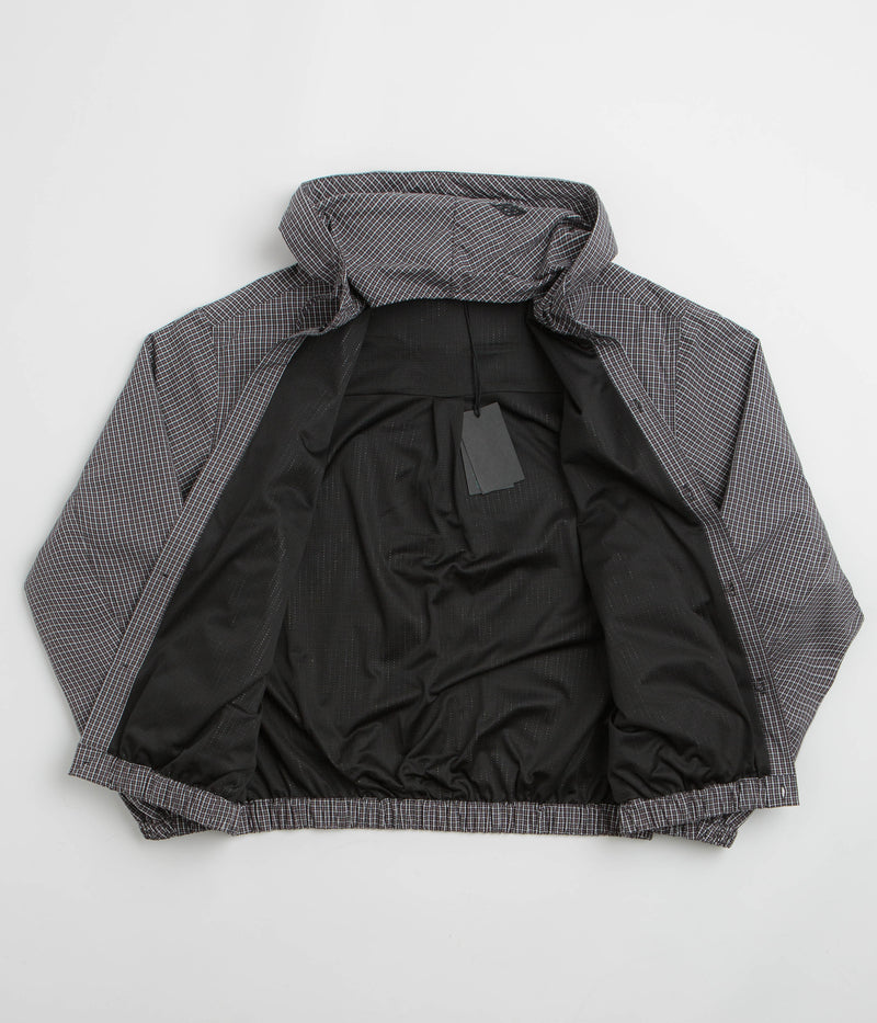 Umbro Gingham Masked Shirt Jacket in Coffee Brown and White Black