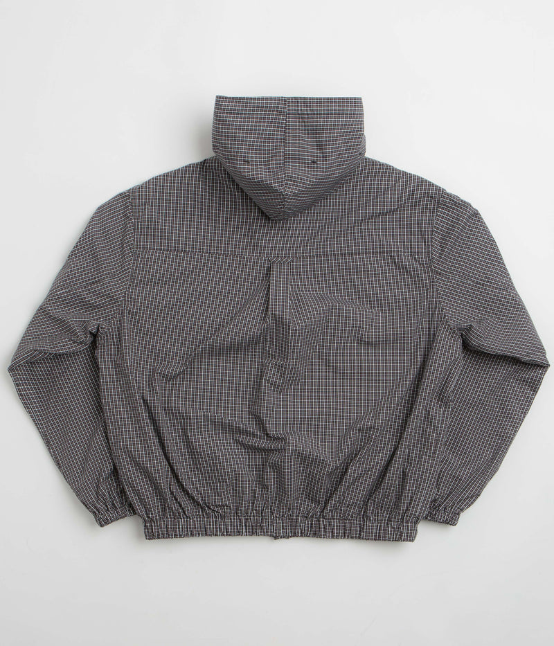 Umbro Gingham Masked Shirt Jacket in Coffee Brown and White Black