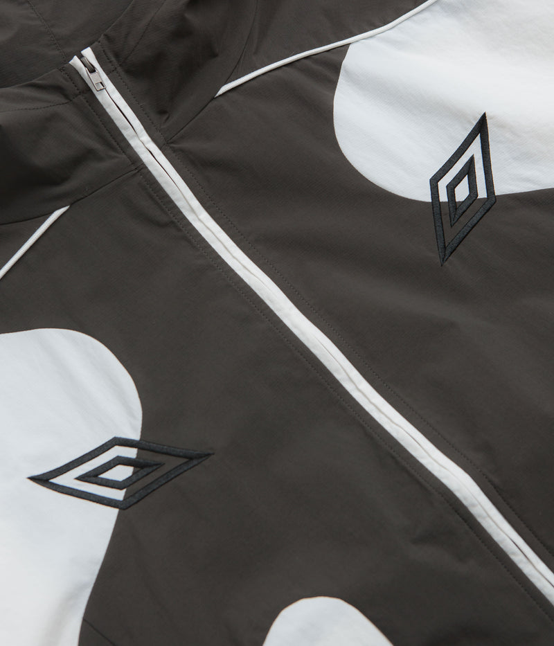 Umbro Guarding Masked Tracksuit Jacket in White and Dark Olive