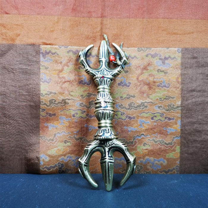 Unique Flat Vajra 6.3" - Tibetan Buddhist vajra, view 5
