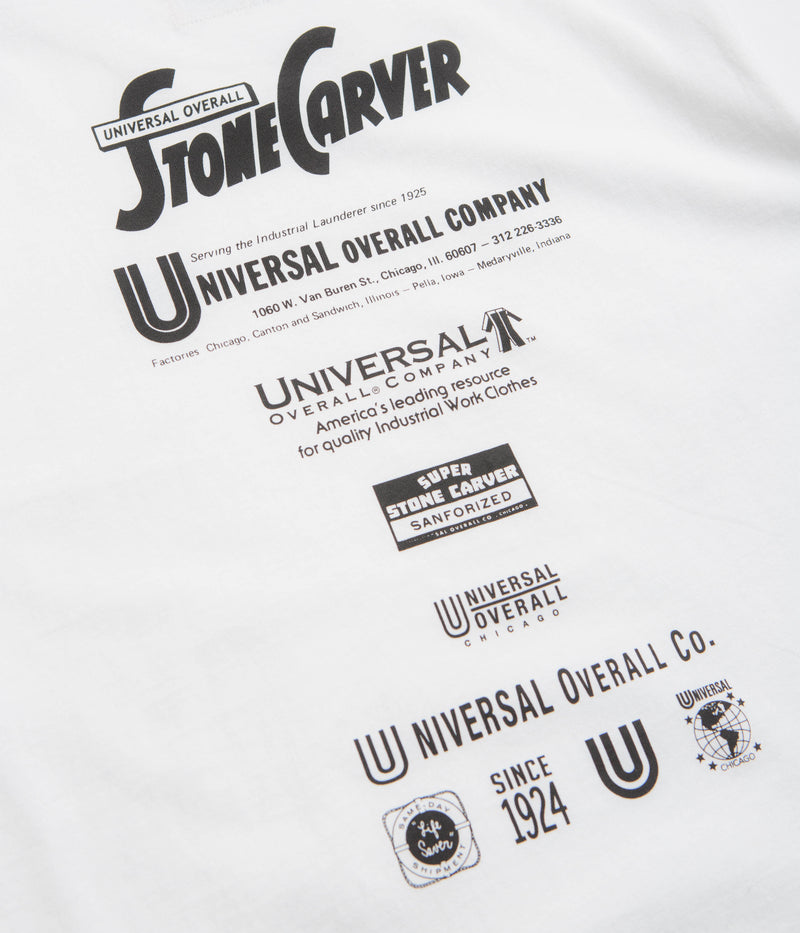 Universal Overall Historical Logo T-Shirt in White
