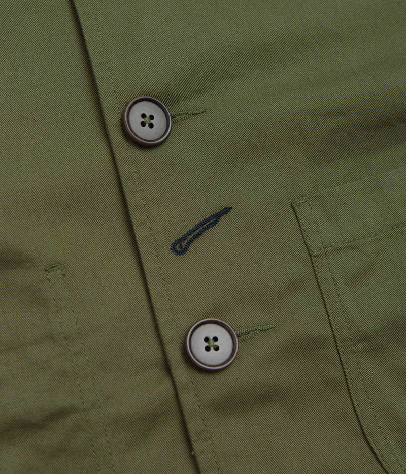 Universal Works Bakers Jacket in Light Olive