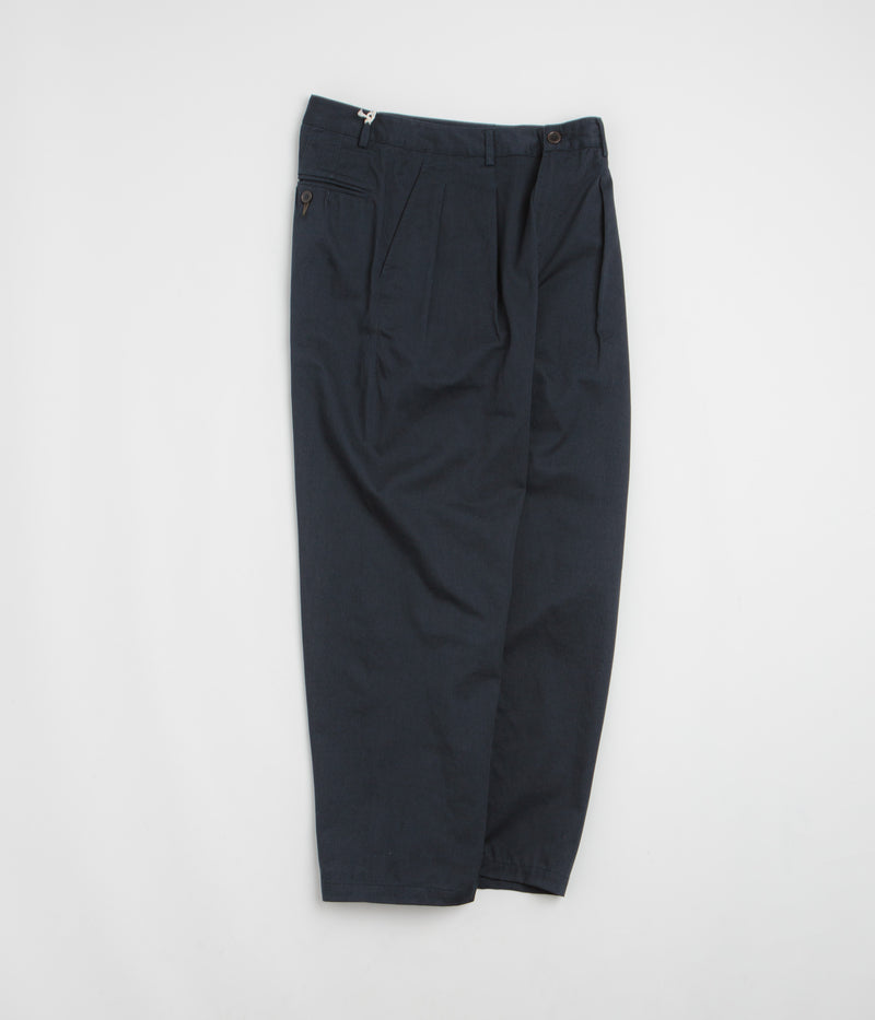 Universal Works Double Pleat Pants in Navy