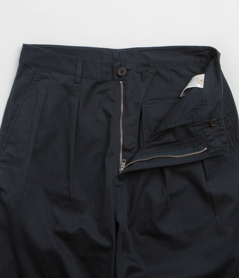 Universal Works Double Pleat Pants in Navy