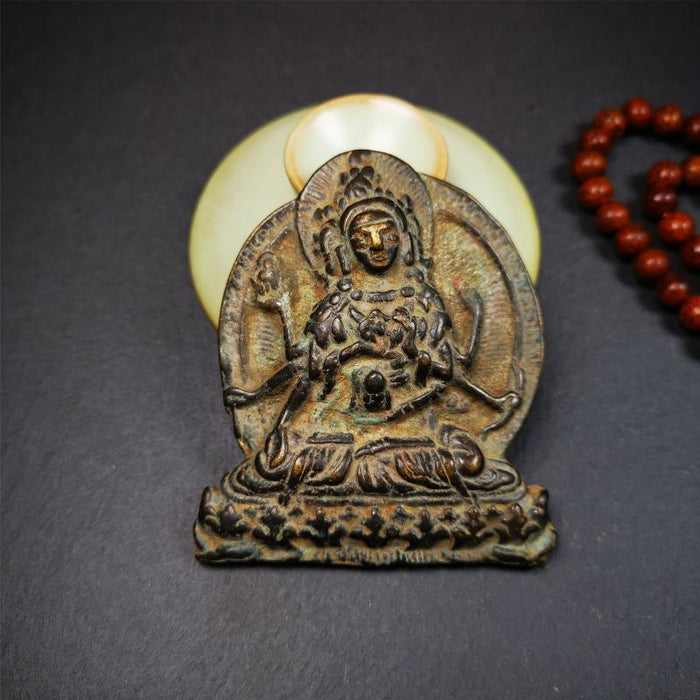 Usnisa Vijaya Statue 3.0" - Tibetan Buddhist statue, front view