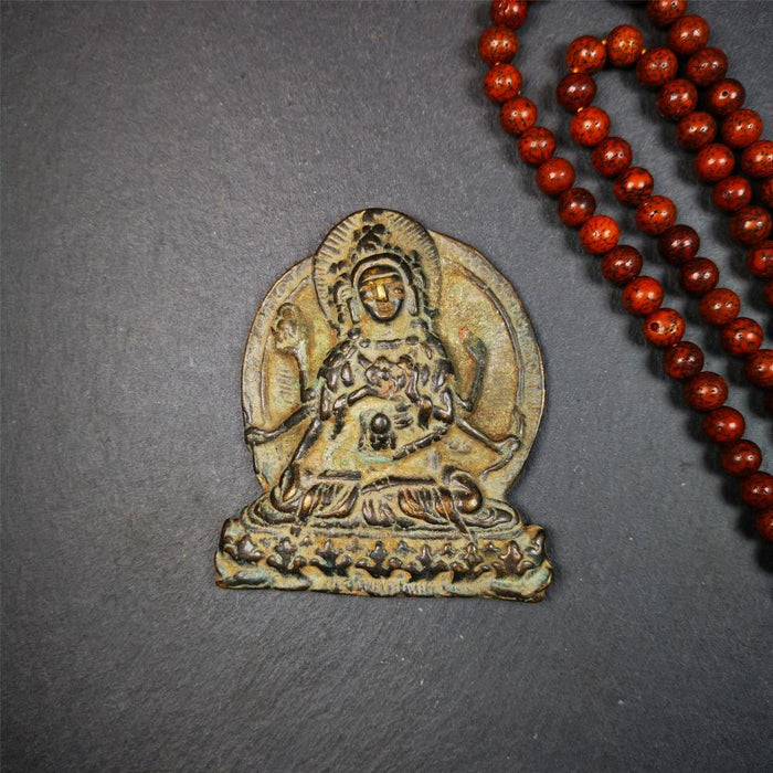 Usnisa Vijaya Statue 3.0" - Tibetan Buddhist statue, close-up detail