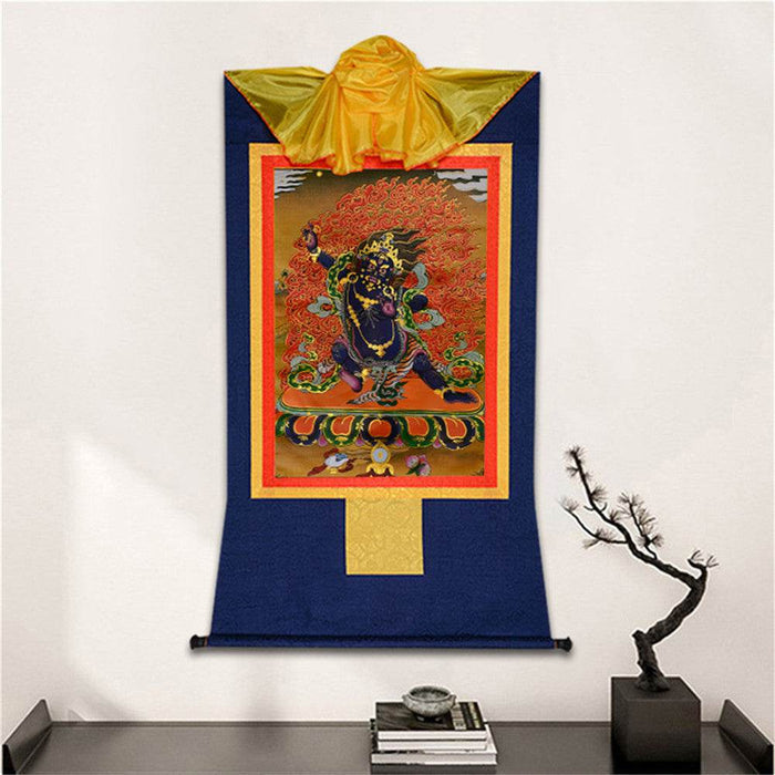 Vajrapani - Tibetan thangka painting, detailed view