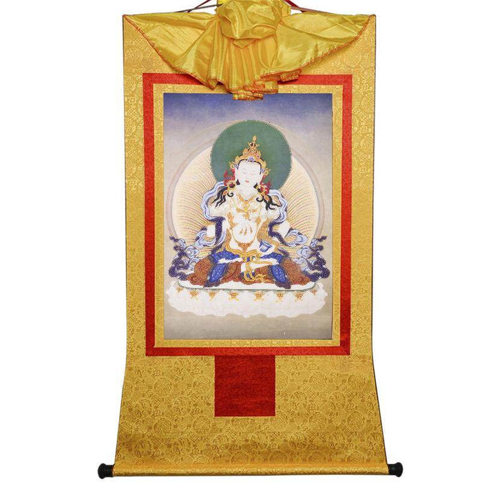 Vajrasattva,Woodblock Thangka Art - Tibetan thangka painting, view 5