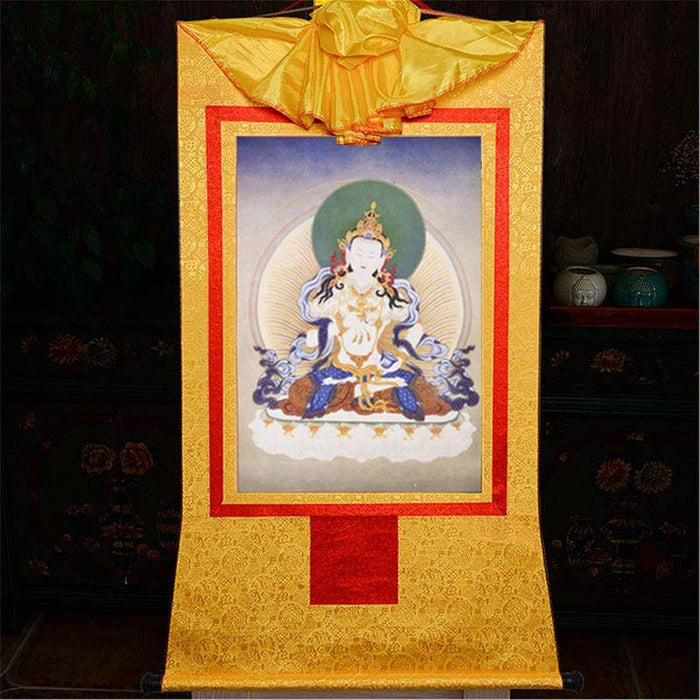 Vajrasattva,Woodblock Thangka Art - Tibetan thangka painting, view 6