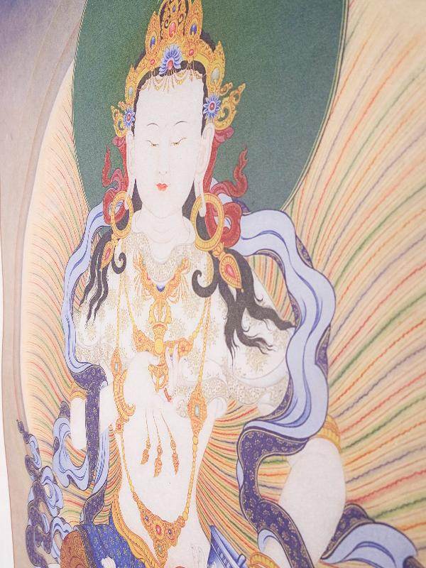 Vajrasattva,Woodblock Thangka Art - Tibetan thangka painting, view 8
