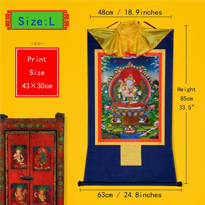 Vajrasatva in Yab Yum,Vajrasattva,Dorje Sempa - Tibetan thangka painting, view 4