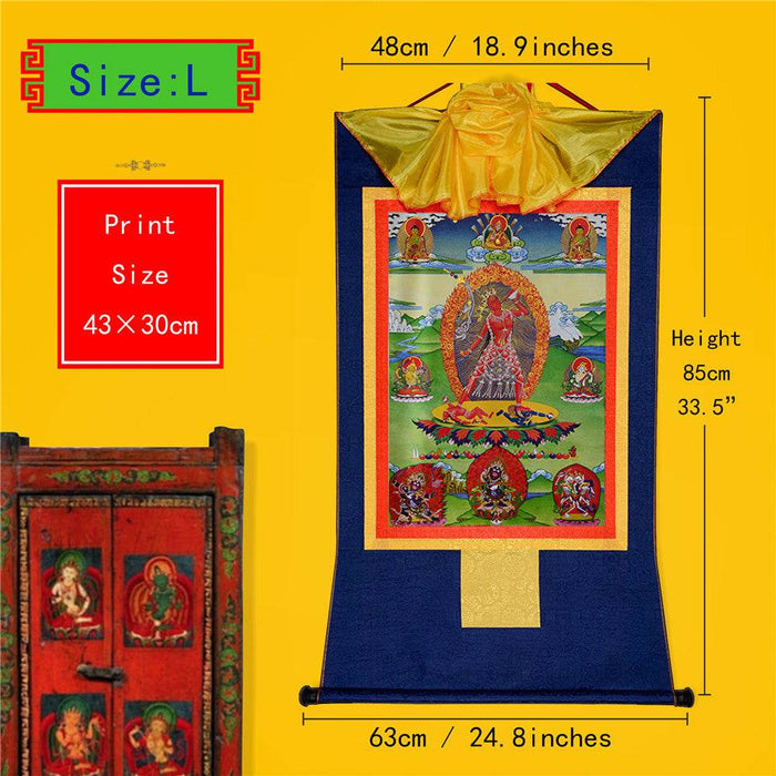 Vajrayogini/Narodakini/Dorje Naljorma/ - Tibetan thangka painting, view 4