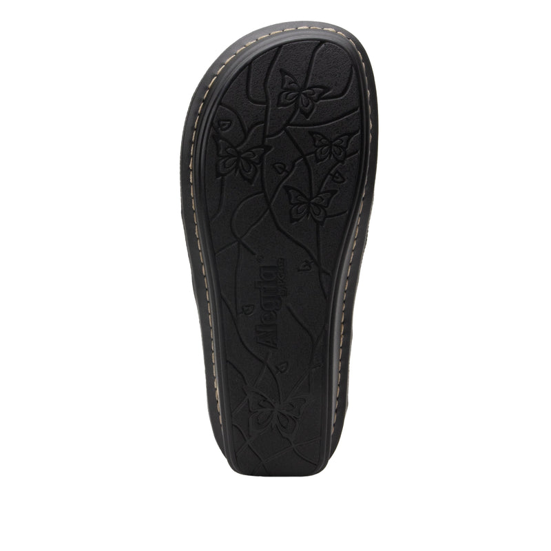Valerie Black Burnish Sandal with adjustable laceup on mini outsole - VAL-611_S6